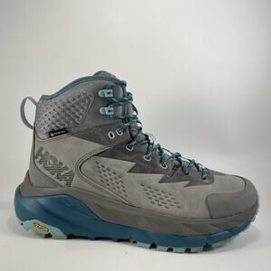 Hoka One One Kaha 2 GTX Hiking Boots Womens Size 8.5 Gray GoreTex Athletic Mid